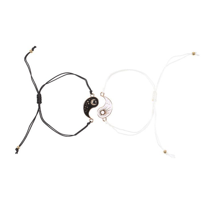 Pair of Yin Yang Best Friend Charm Bracelets | Inspired Creative Gifts | UK Supplier