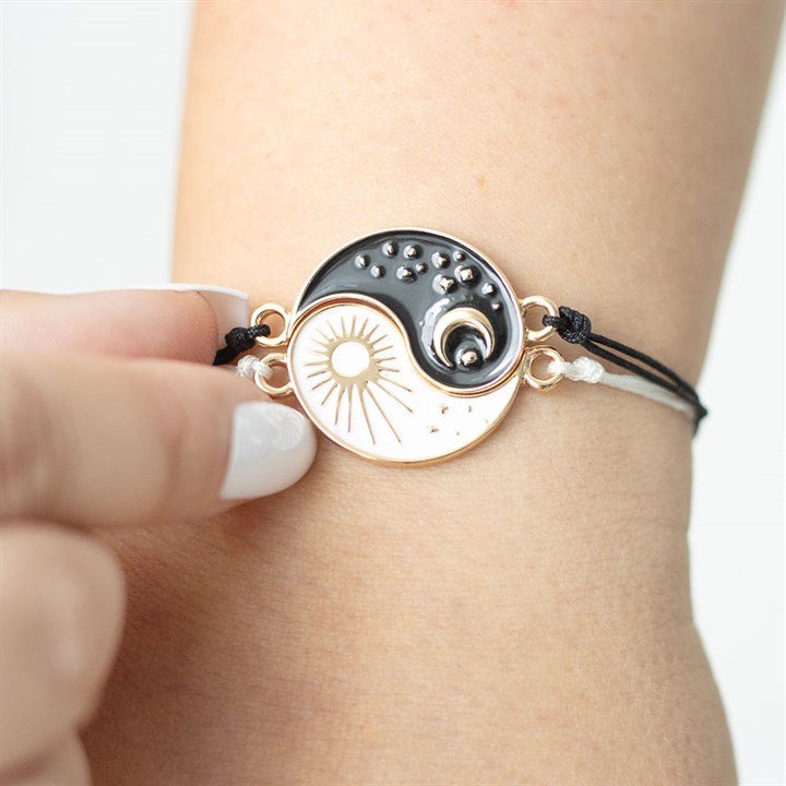 Pair of Yin Yang Best Friend Charm Bracelets | Inspired Creative Gifts | UK Supplier