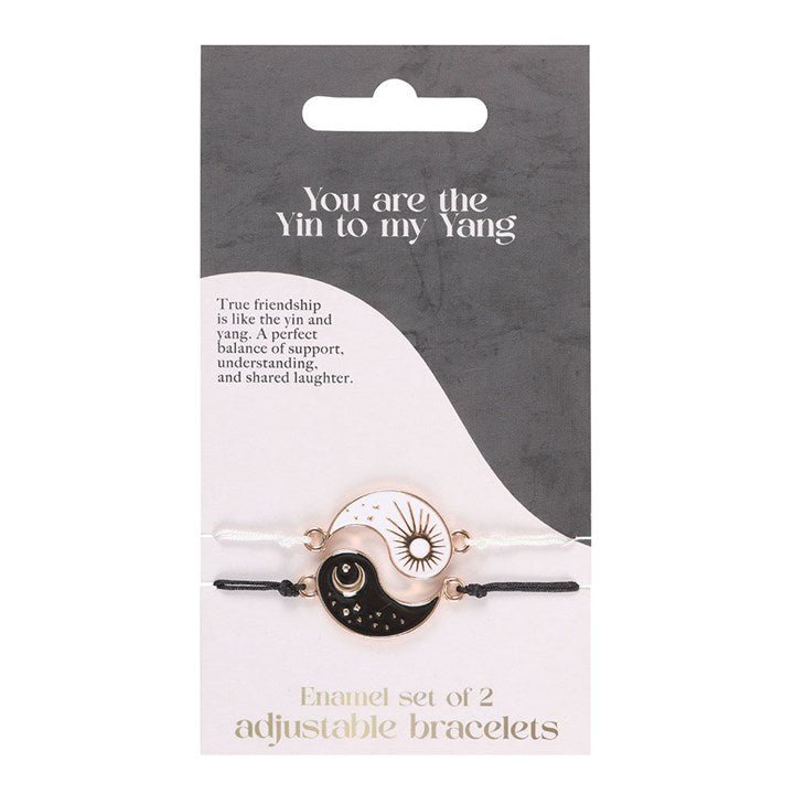 Pair of Yin Yang Best Friend Charm Bracelets | Inspired Creative Gifts | UK Supplier