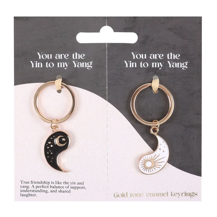 Pair of Yin Yang Best Friend Keyrings | Inspired Creative Gifts | UK Supplier