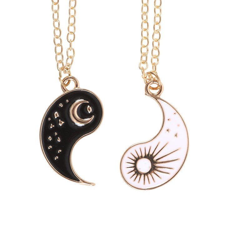 Pair of Yin Yang Best Friend Pendant Necklaces | Inspired Creative Gifts | UK Supplier