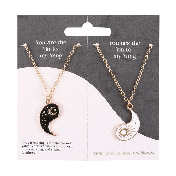 Pair of Yin Yang Best Friend Pendant Necklaces | Inspired Creative Gifts | UK Supplier