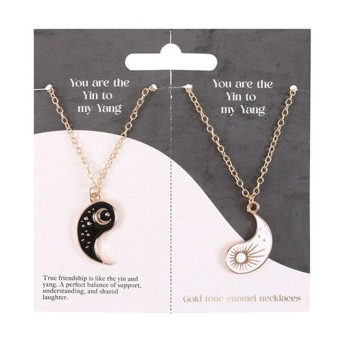 Pair of Yin Yang Best Friend Pendant Necklaces | Inspired Creative Gifts | UK Supplier