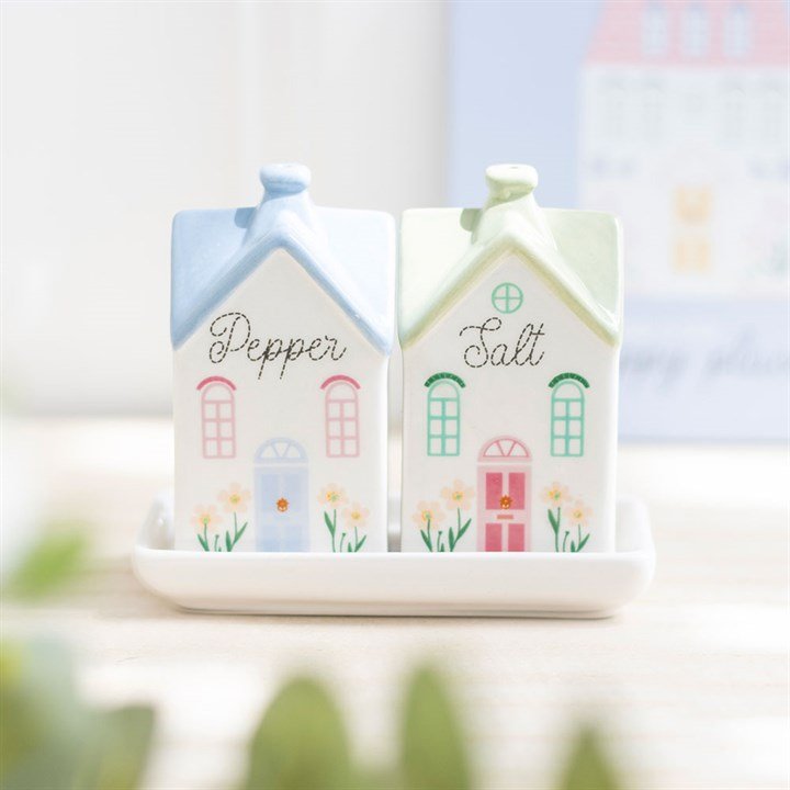 Pastel House Salt and Pepper Shakers | Inspired Creative Gifts | UK Supplier