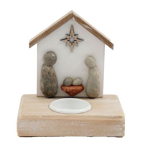 Pebble Nativity Tealight Candle Holder | Inspired Creative Gifts | UK Supplier