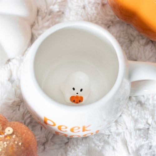 Peekaboo Ghost Rounded Mug | Inspired Creative Gifts | UK Supplier