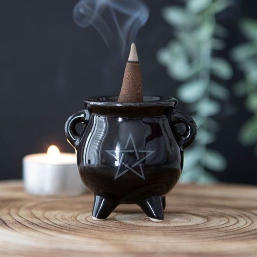 Pentagram Cauldron Ceramic Incense Holder | Inspired Creative Gifts | UK Supplier