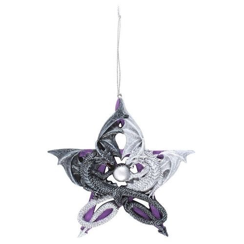 Pentagram Dragon Hanging Ornament by Anne Stokes | Inspired Creative Gifts | UK Supplier