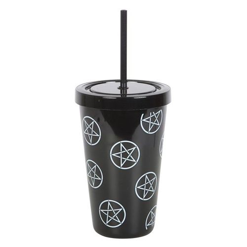 Pentagram Plastic Tumbler with Straw | Inspired Creative Gifts | UK Supplier