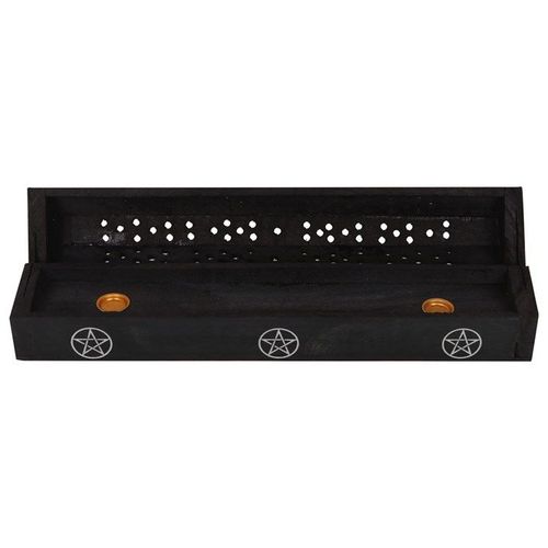 Pentagram Wooden Black Pepper Incense Box Set | Inspired Creative Gifts | UK Supplier