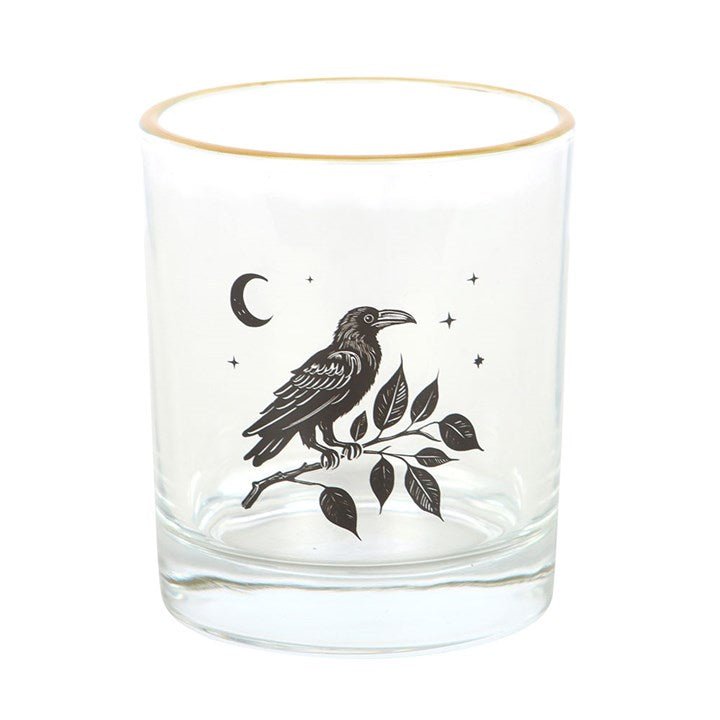 Perched Raven Drinking Glass | Inspired Creative Gifts | UK Supplier
