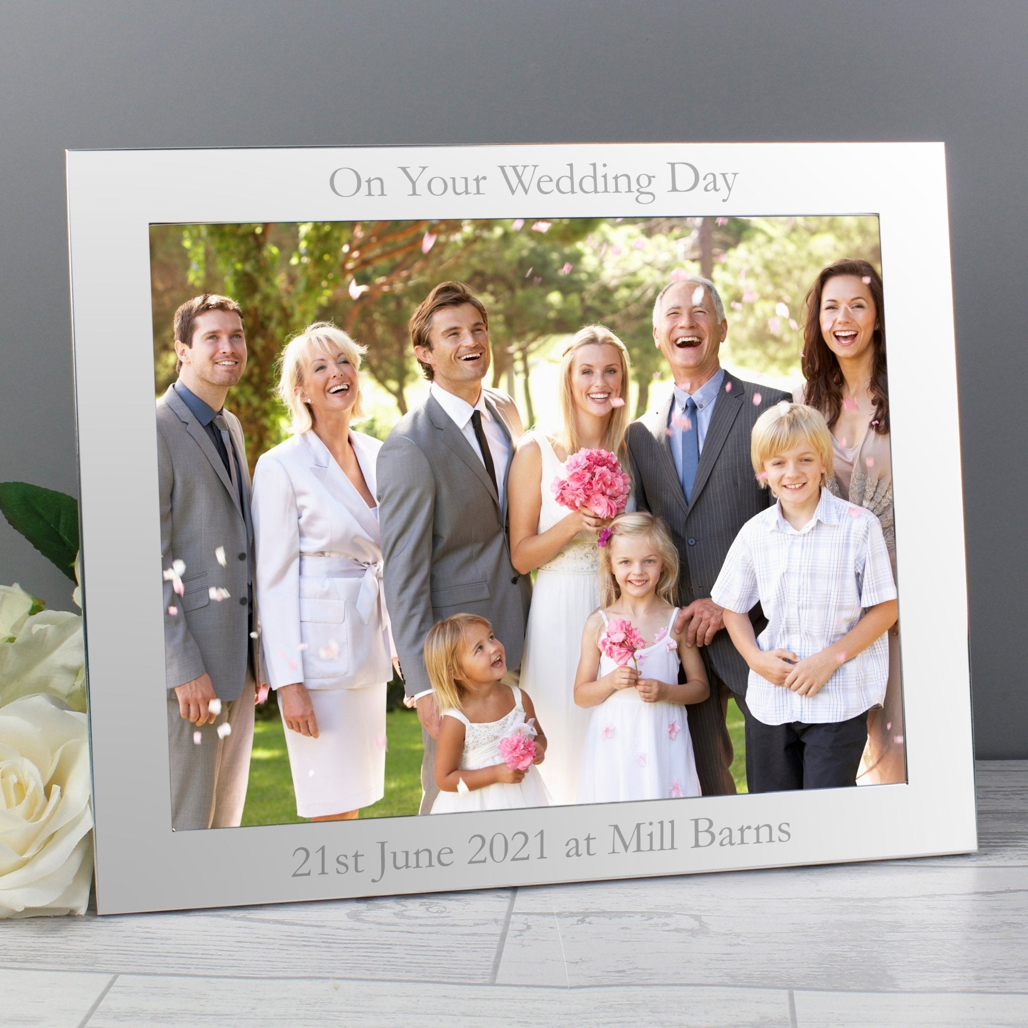 Personalised 10x8 Landscape Silver Photo Frame | Inspired Creative Gifts | UK Supplier
