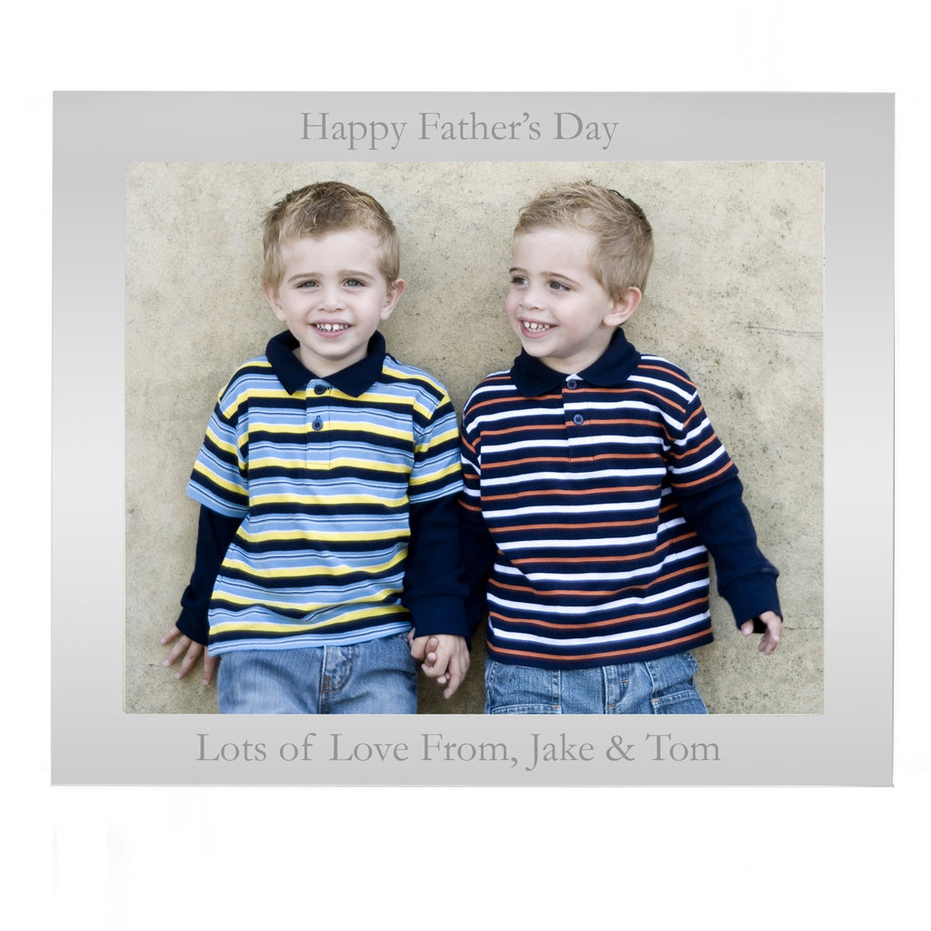 Personalised 10x8 Landscape Silver Photo Frame | Inspired Creative Gifts | UK Supplier