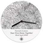 Personalised 1805 - 1874 Old Series Map Compass Wooden Clock | Inspired Creative Gifts | UK Supplier