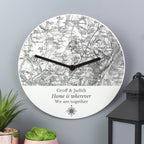 Personalised 1805 - 1874 Old Series Map Compass Wooden Clock | Inspired Creative Gifts | UK Supplier