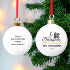 Personalised 1st Christmas in Our New Home Bauble | Inspired Creative Gifts | UK Supplier