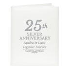 Personalised 25th Silver Anniversary Traditional Photo Album | Inspired Creative Gifts | UK Supplier