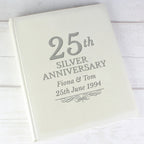 Personalised 25th Silver Anniversary Traditional Photo Album | Inspired Creative Gifts | UK Supplier