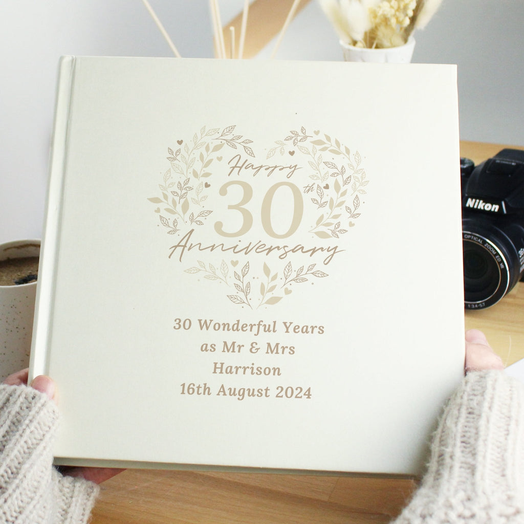 Personalised 30th Pearl Wedding Anniversary Photo Album | Inspired Creative Gifts | UK Supplier