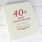 Personalised 40th Ruby Anniversary Traditional Photo Album | Inspired Creative Gifts | UK Supplier
