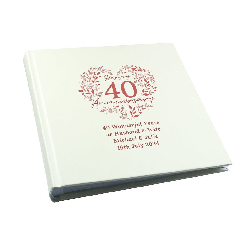 Personalised 40th Ruby Wedding Anniversary Photo Album | Inspired Creative Gifts | UK Supplier