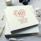 Personalised 40th Ruby Wedding Anniversary Photo Album | Inspired Creative Gifts | UK Supplier