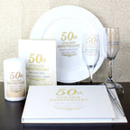 Personalised 50th Golden Anniversary Hardback Guest Book & Pen | Inspired Creative Gifts | UK Supplier