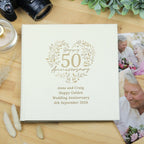 Personalised 50th Golden Wedding Anniversary Photo Album | Inspired Creative Gifts | UK Supplier