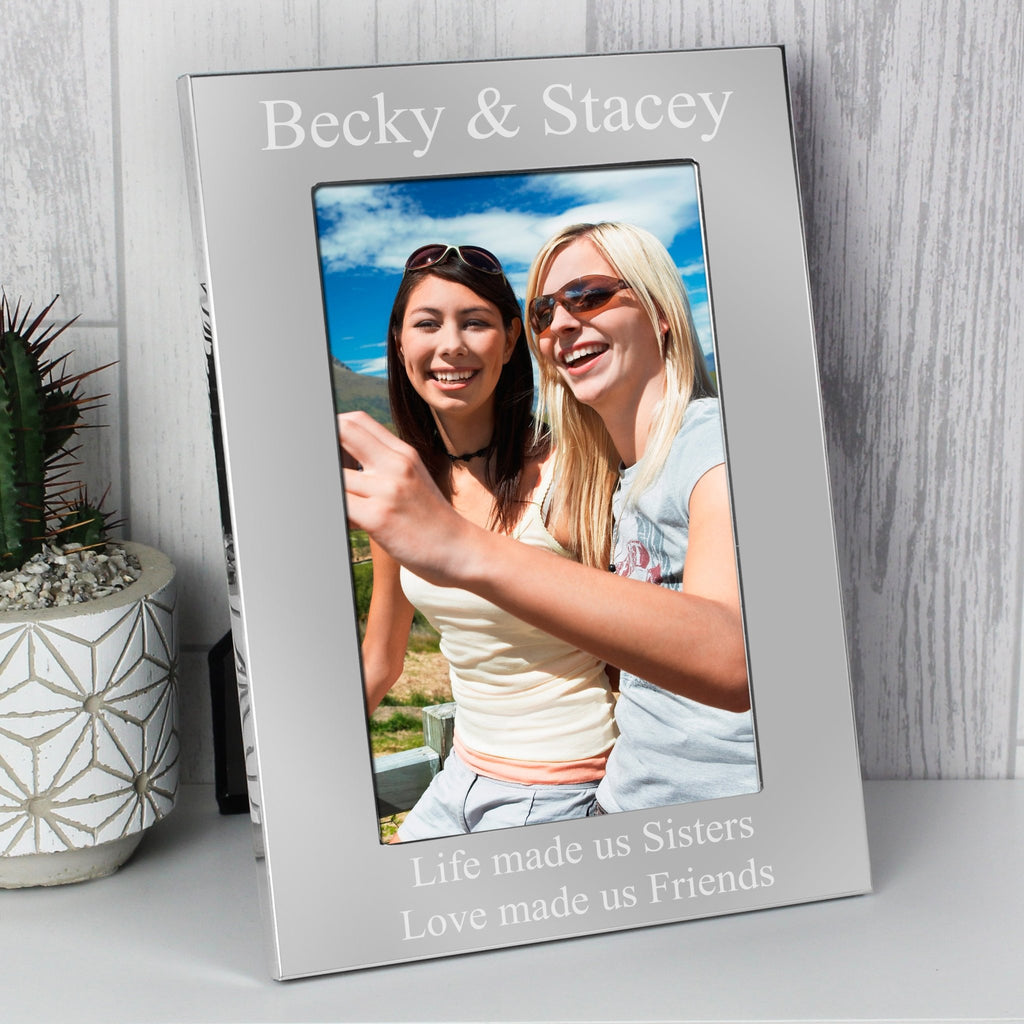 Personalised 6x4 Silver Photo Frame | Inspired Creative Gifts | UK Supplier