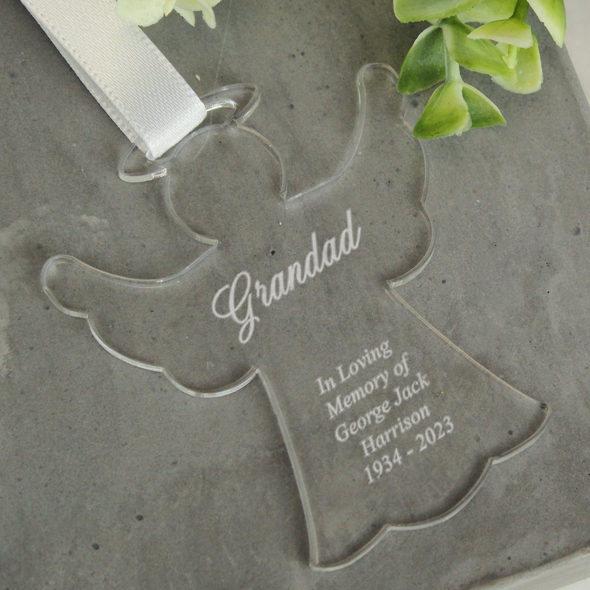 Personalised Acrylic Angel Decoration | Inspired Creative Gifts | UK Supplier