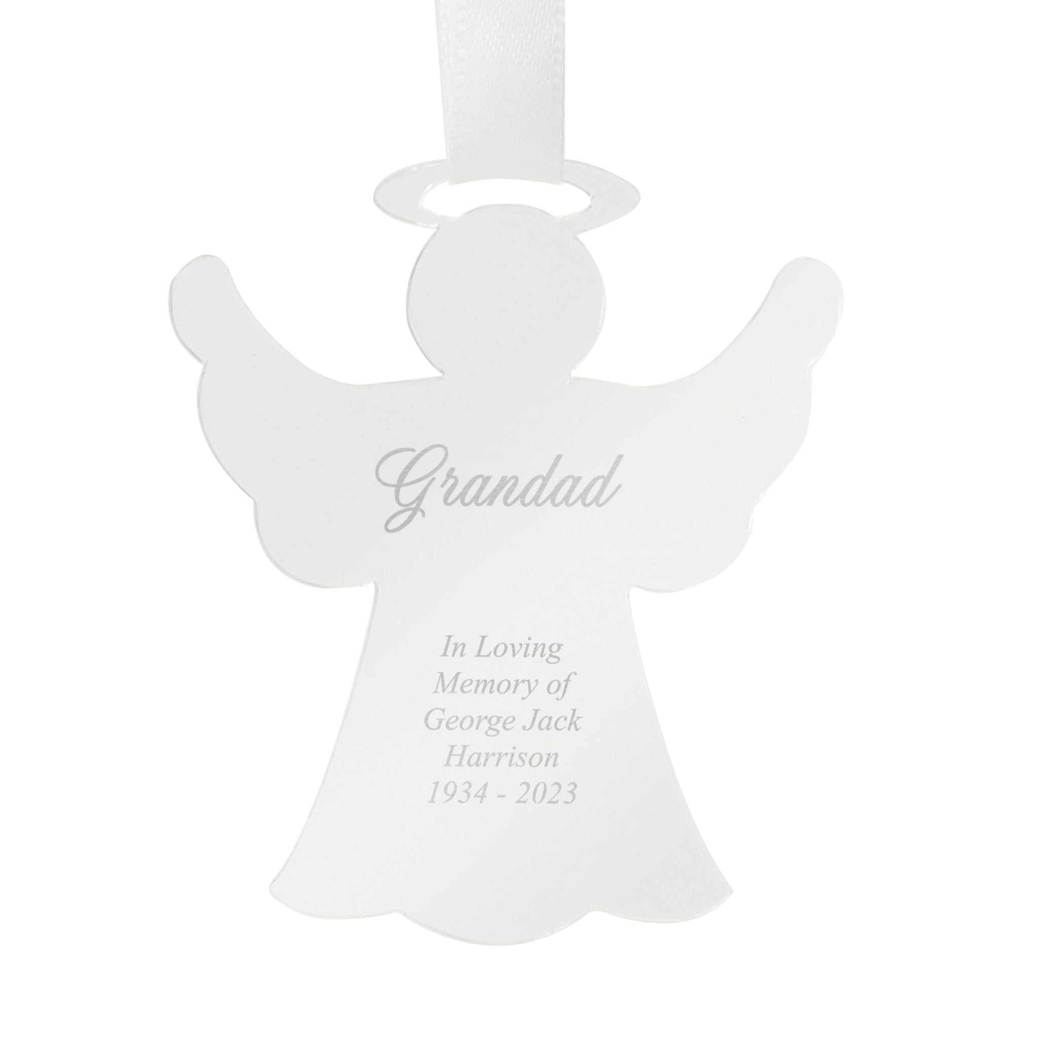 Personalised Acrylic Angel Decoration | Inspired Creative Gifts | UK Supplier