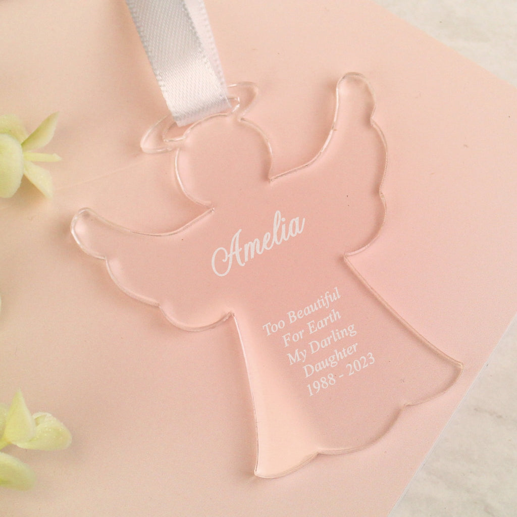 Personalised Acrylic Angel Decoration | Inspired Creative Gifts