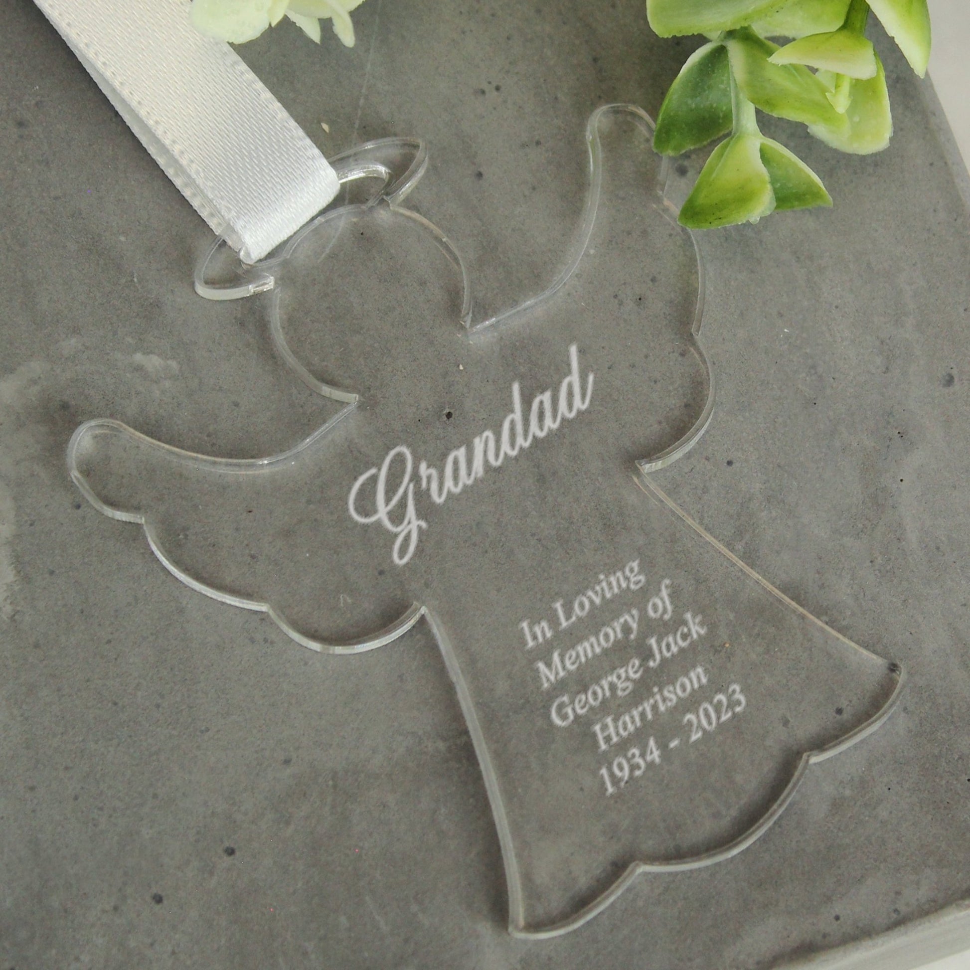 Personalised Acrylic Angel Decoration | Inspired Creative Gifts