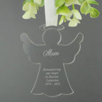 Personalised Acrylic Angel Decoration | Inspired Creative Gifts | UK Supplier