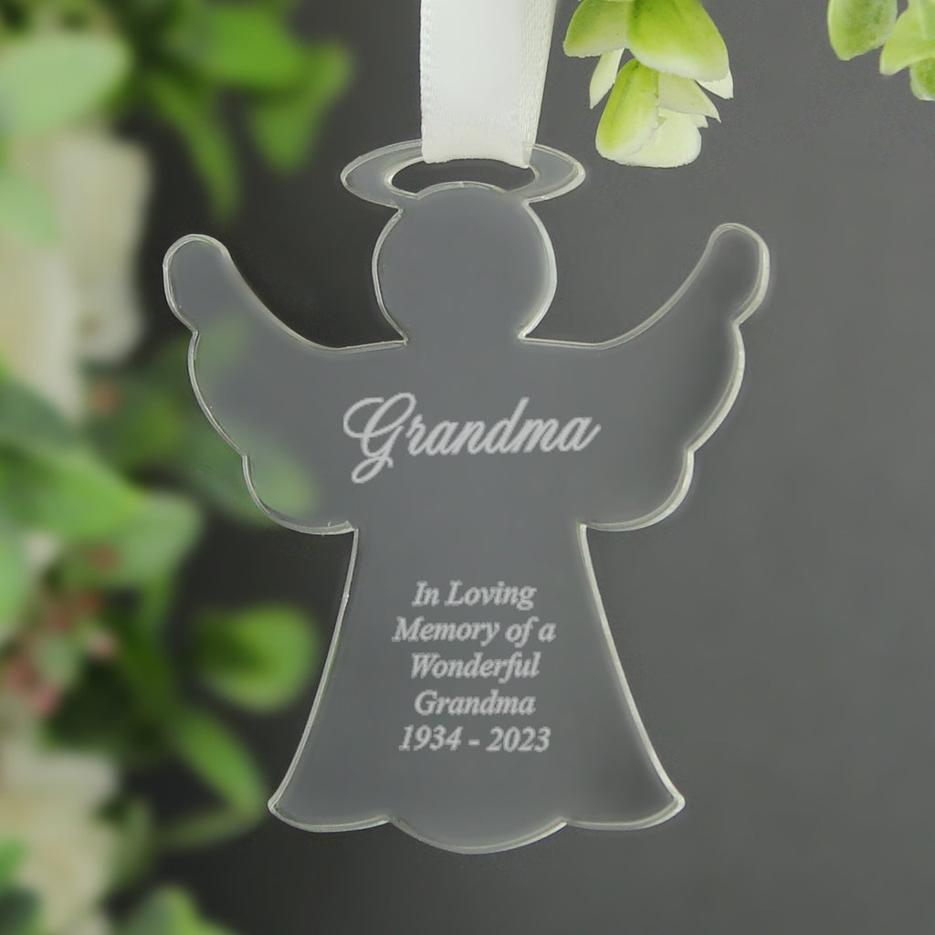 Personalised Acrylic Angel Decoration | Inspired Creative Gifts