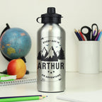 Personalised Adventure Silver Drinks Bottle | Inspired Creative Gifts | UK Supplier