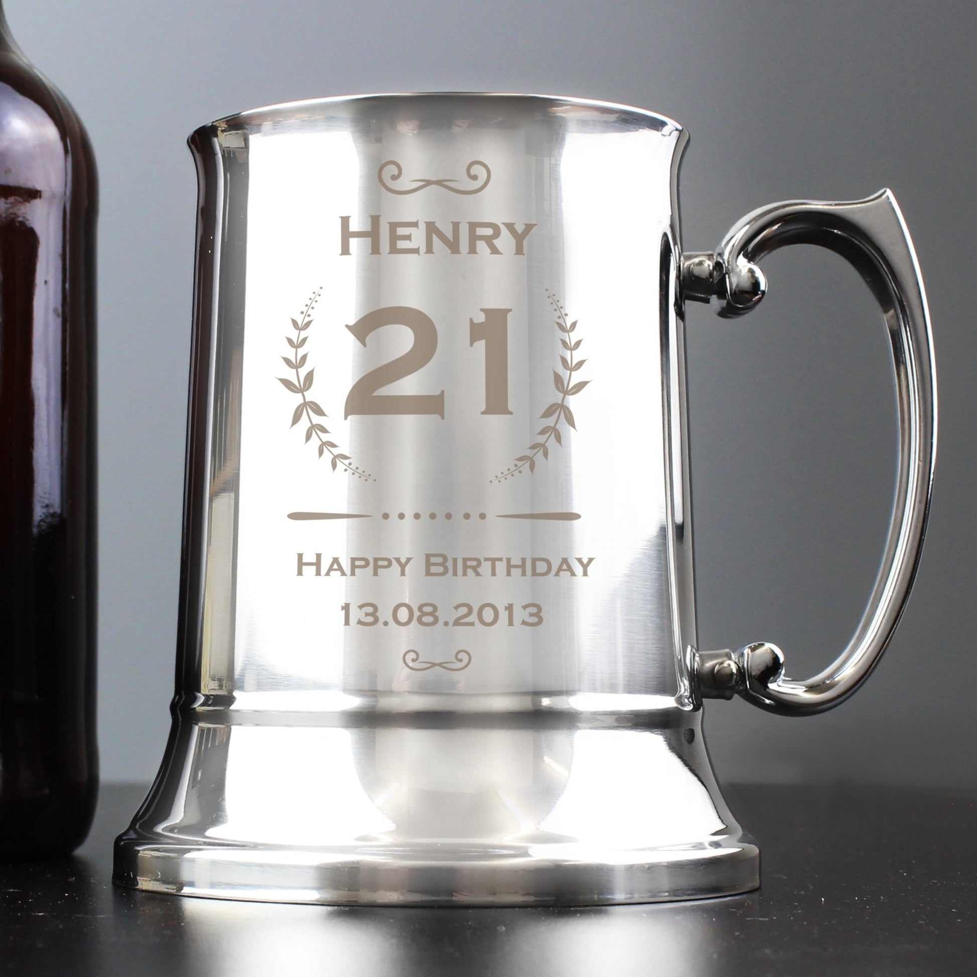 Personalised Age Crest Stainless Steel Tankard | Inspired Creative Gifts | UK Supplier