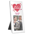 Personalised 'All You Need is Love' Confetti Hearts 2x3 Photo Frame | Inspired Creative Gifts | UK Supplier