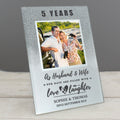 Personalised Anniversary 4x4 Glitter Glass Photo Frame | Inspired Creative Gifts | UK Supplier