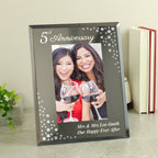 Personalised Anniversary 6x4 Diamante Glass Photo Frame | Inspired Creative Gifts | UK Supplier