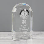 Personalised Anniversary Crystal Clock | Inspired Creative Gifts | UK Supplier