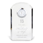 Personalised Anniversary Crystal Clock | Inspired Creative Gifts | UK Supplier