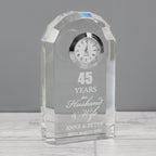 Personalised Anniversary Crystal Clock | Inspired Creative Gifts | UK Supplier