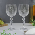 Personalised Anniversary Pair of Crystal Wine Glasses | Inspired Creative Gifts | UK Supplier