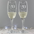 Personalised Anniversary Pair of Flutes | Inspired Creative Gifts | UK Supplier