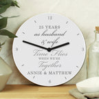 Personalised Anniversary Wooden Clock | Inspired Creative Gifts | UK Supplier