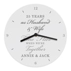 Personalised Anniversary Wooden Clock | Inspired Creative Gifts | UK Supplier