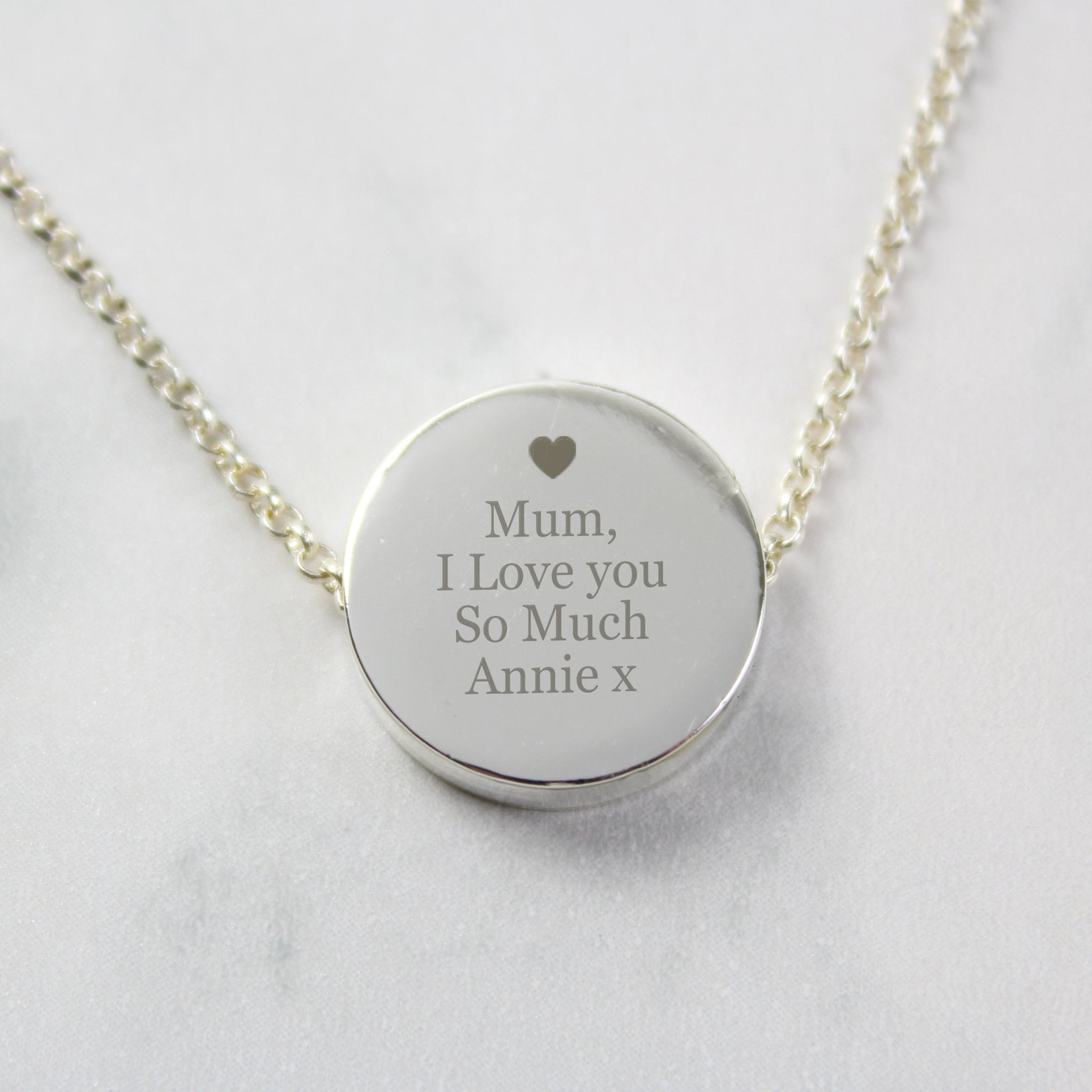 Personalised Any Message Disc Necklace | Inspired Creative Gifts | UK Supplier