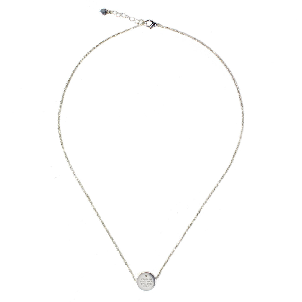 Personalised Any Message Disc Necklace | Inspired Creative Gifts | UK Supplier