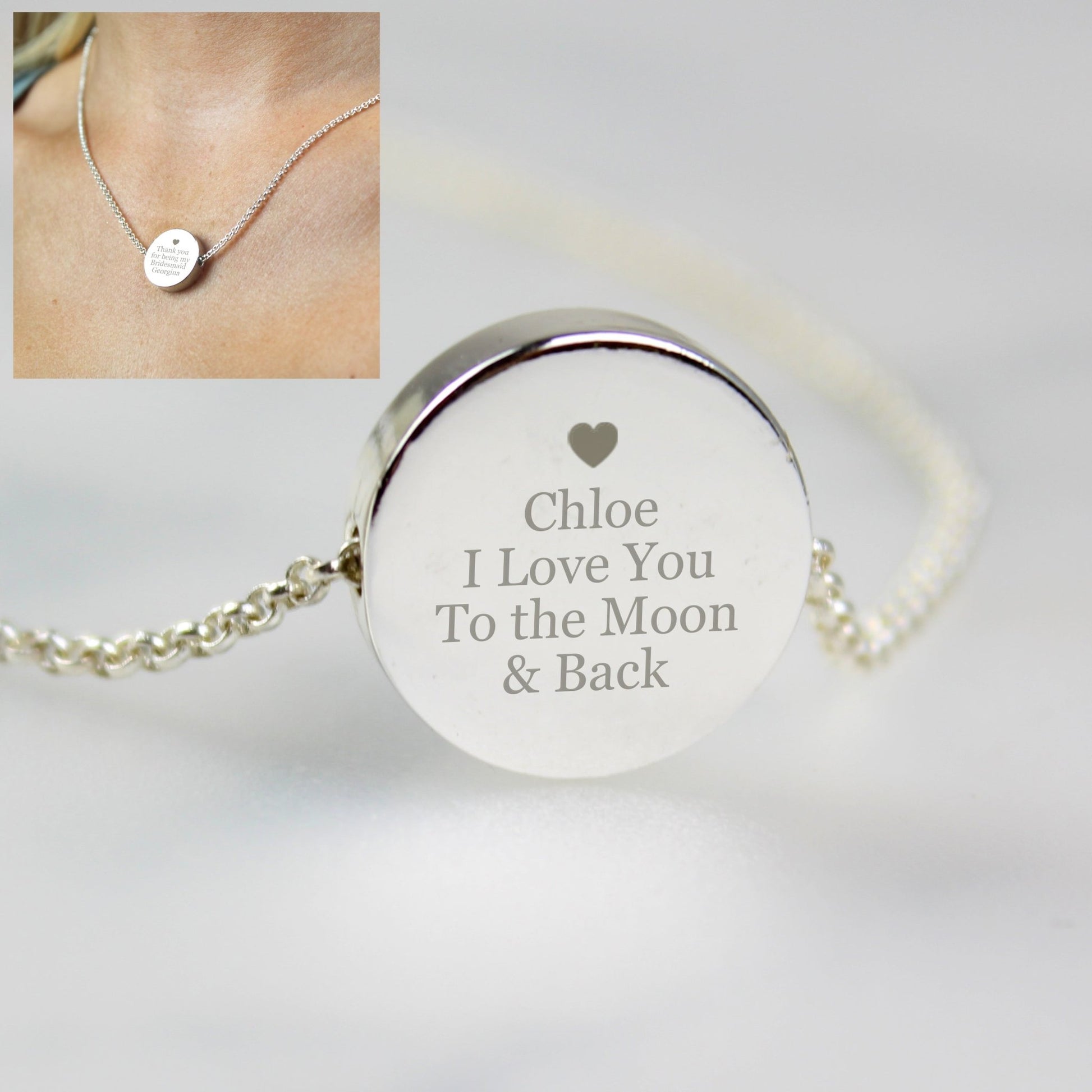 Personalised Any Message Disc Necklace | Inspired Creative Gifts | UK Supplier